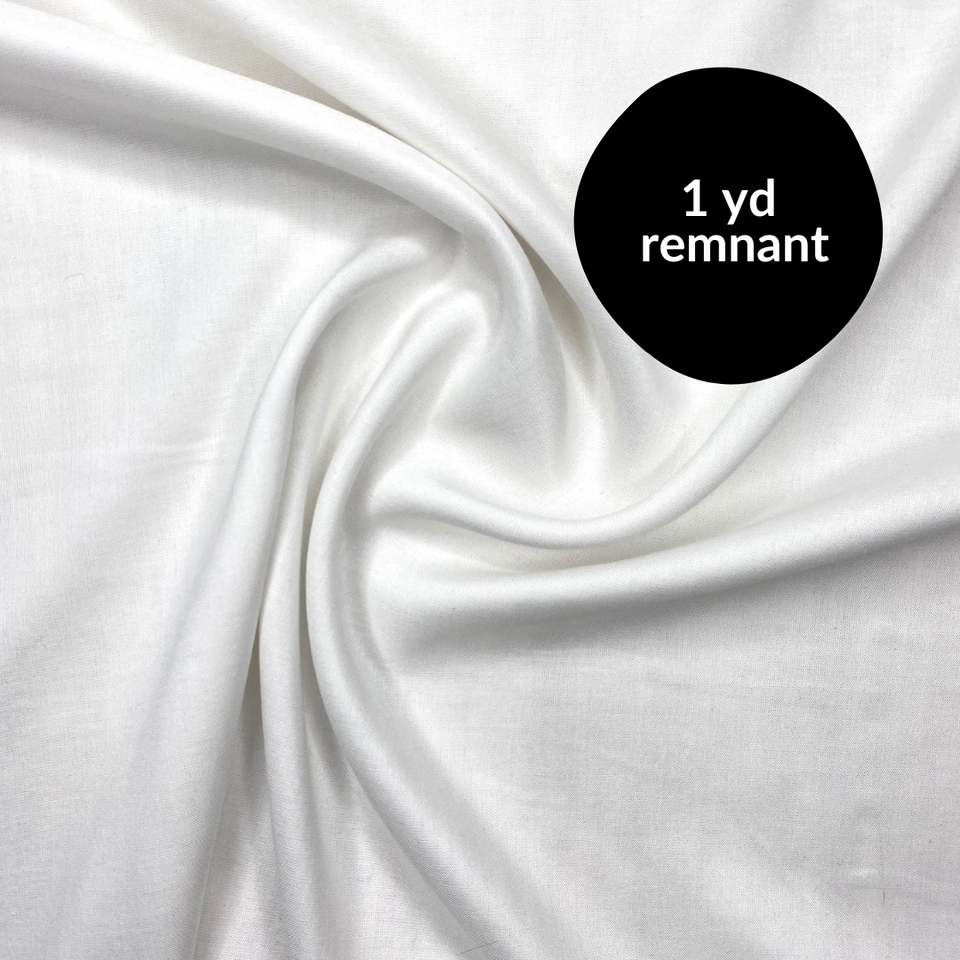 Remnant - 1yd Solid Rayon - White 