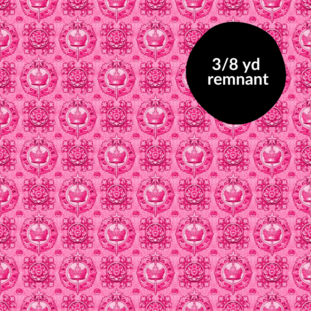 Remnant - 3/8yd Good Together - Emblem - Pink