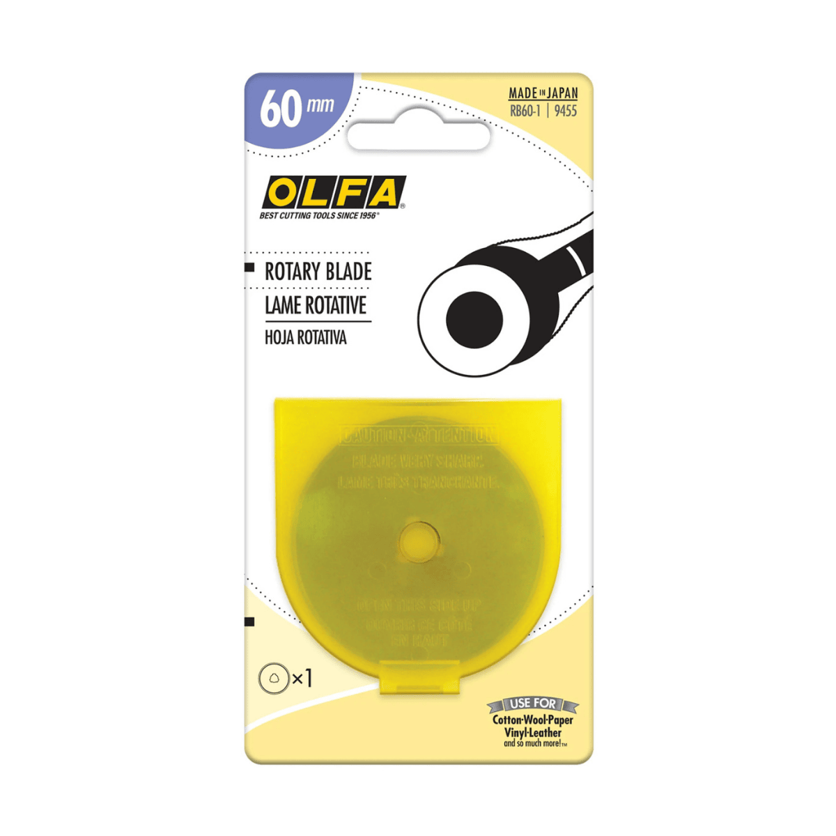 Rotary Blade: 60mm Olfa Replacement 1pk