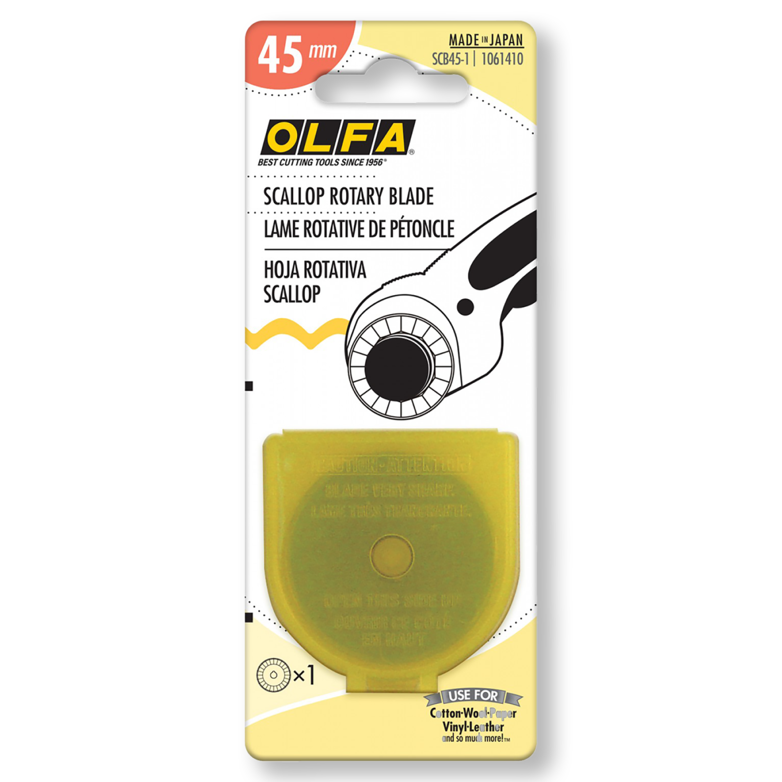 Rotary Blade: 45mm Scallop & Peak Blade - 1 Pack