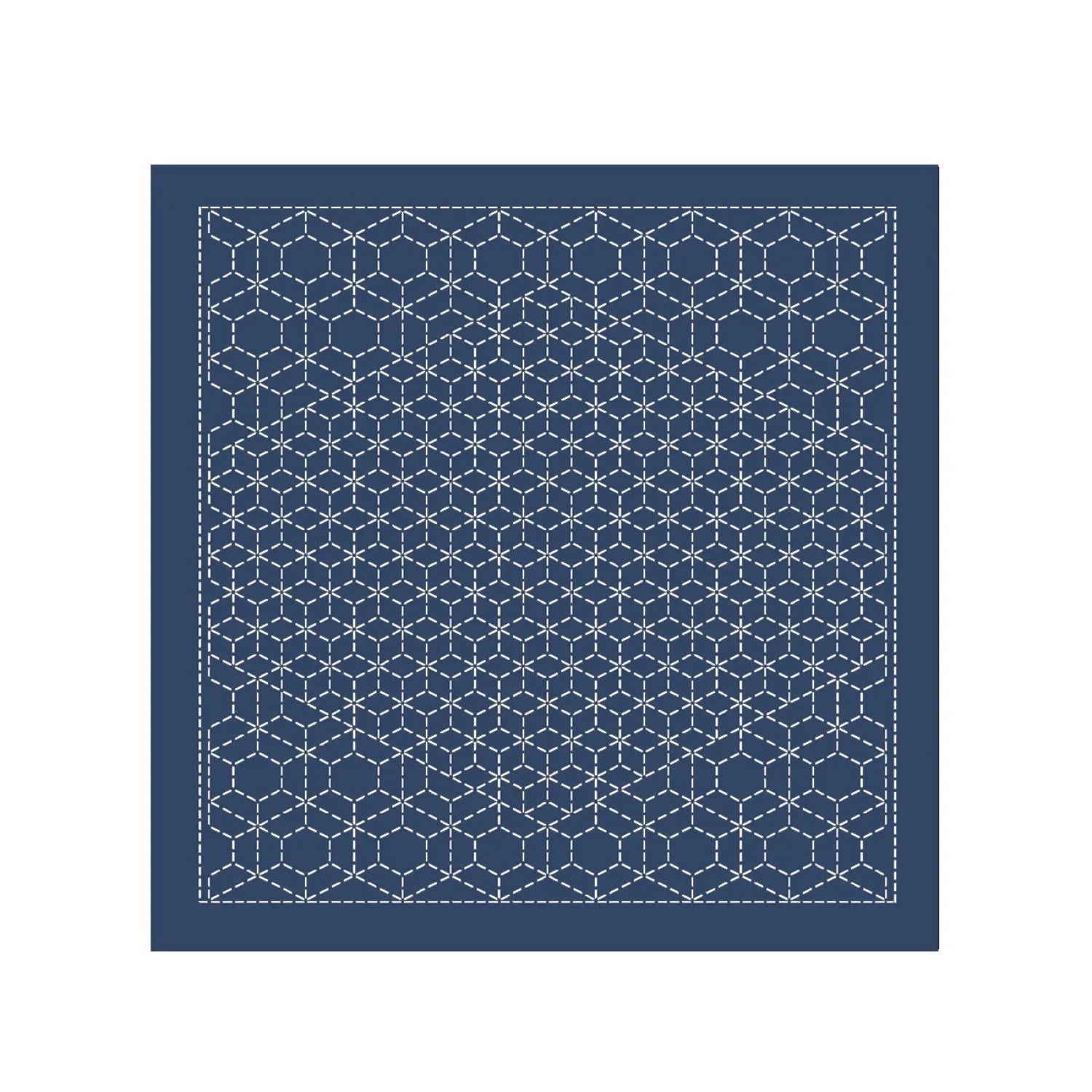 Sashiko Sampler - Arare-kikko - Navy