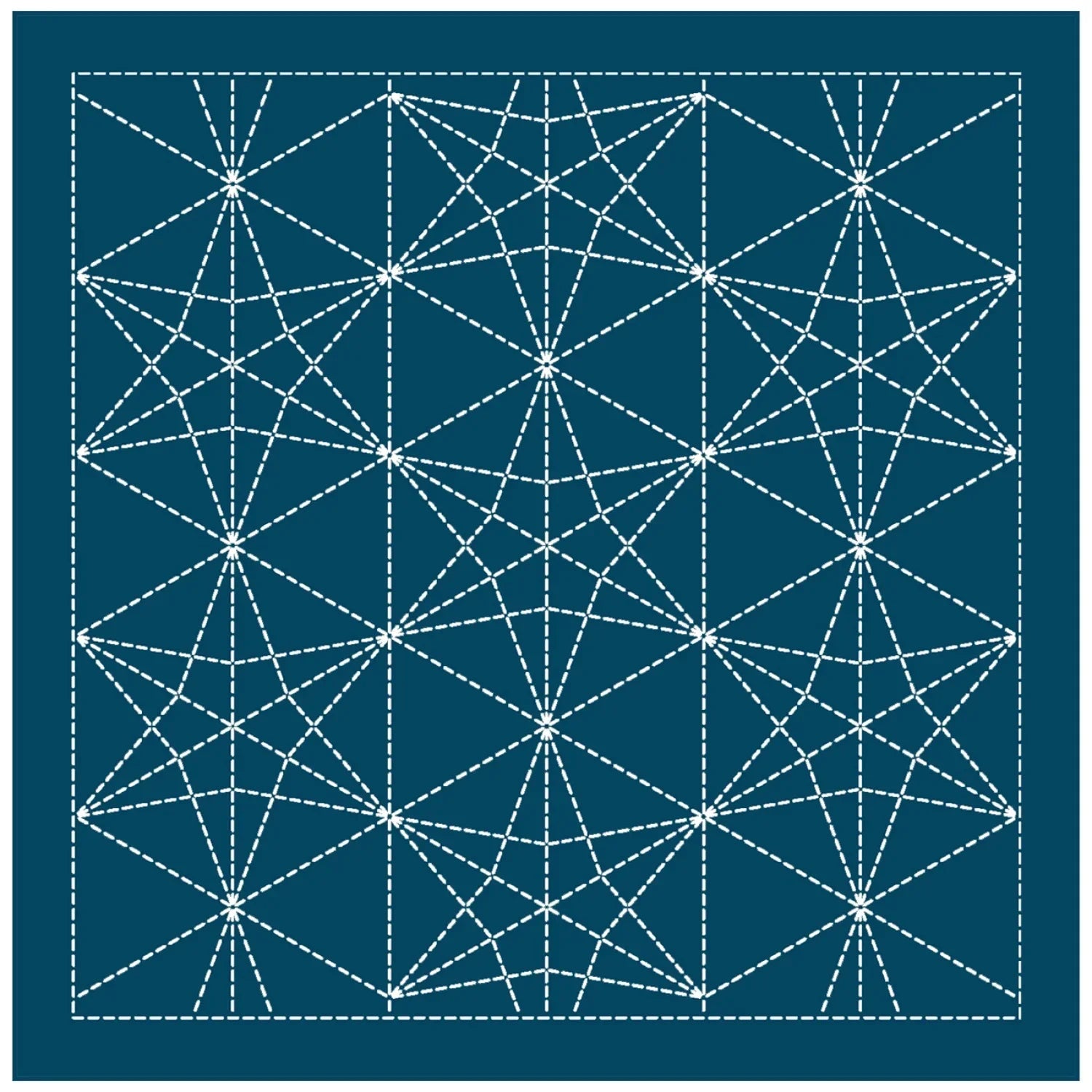 Sashiko Sampler - Kasane-Rindou - Navy