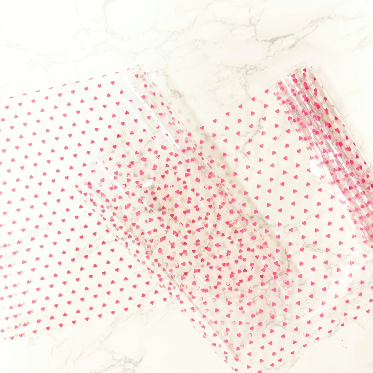 Clear Vinyl - Tiny Hearts - 18" x 26"