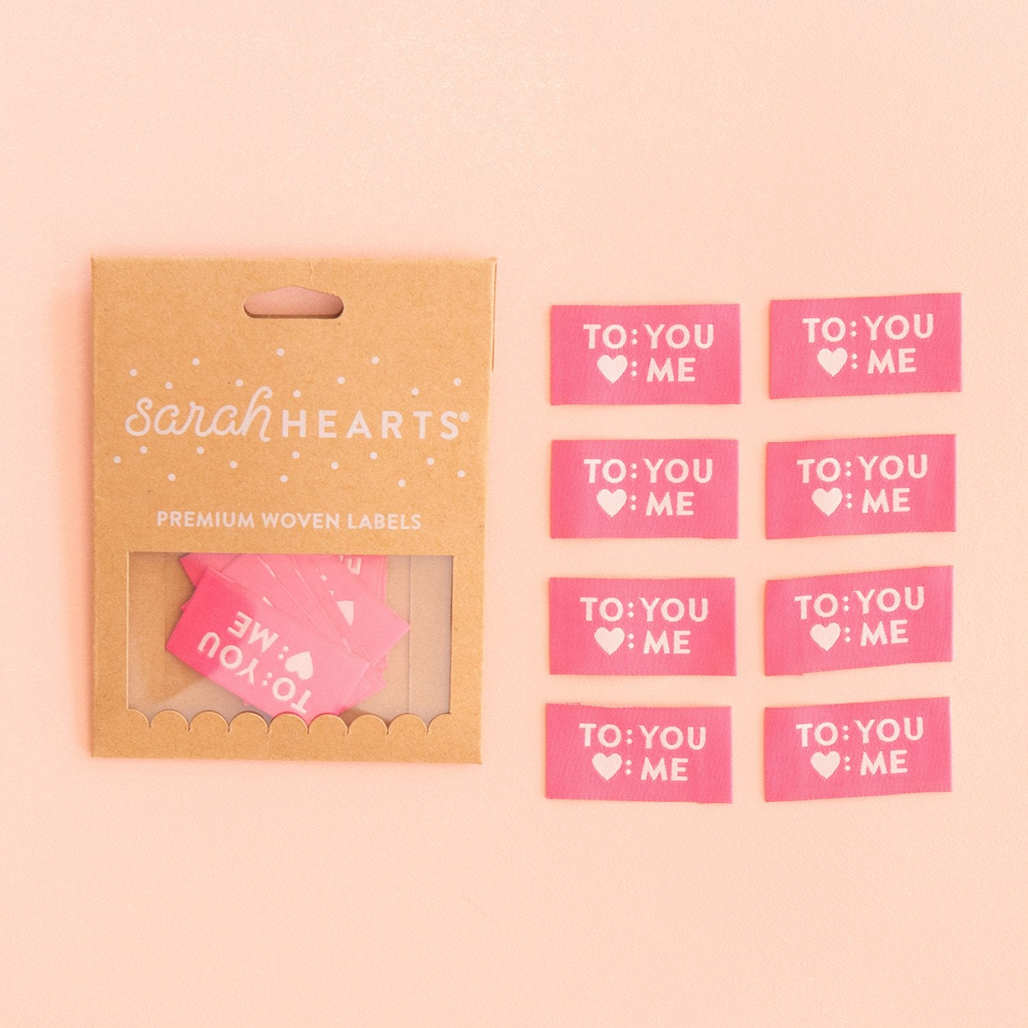 Sarah Hearts - Woven Labels - To You Love Me Label