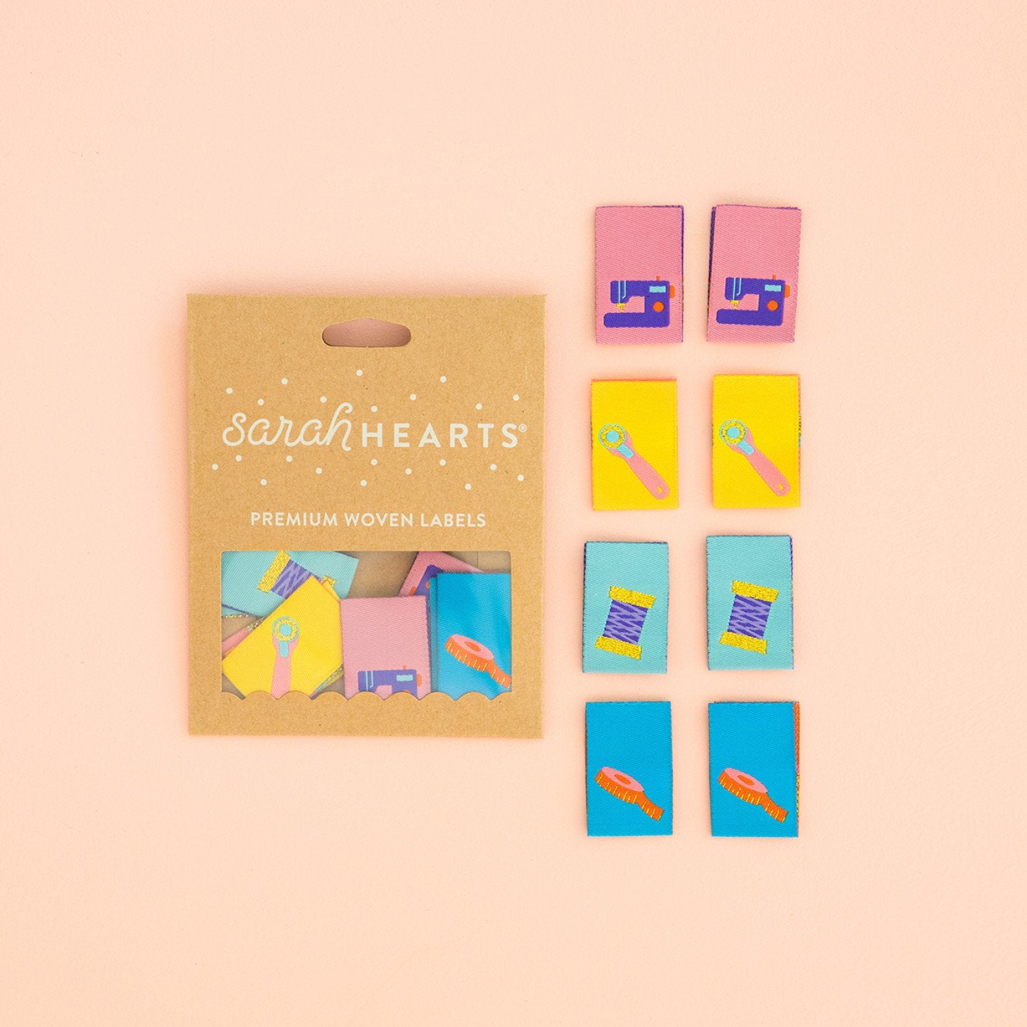 Sarah Hearts - Woven Labels - Sewing Notions