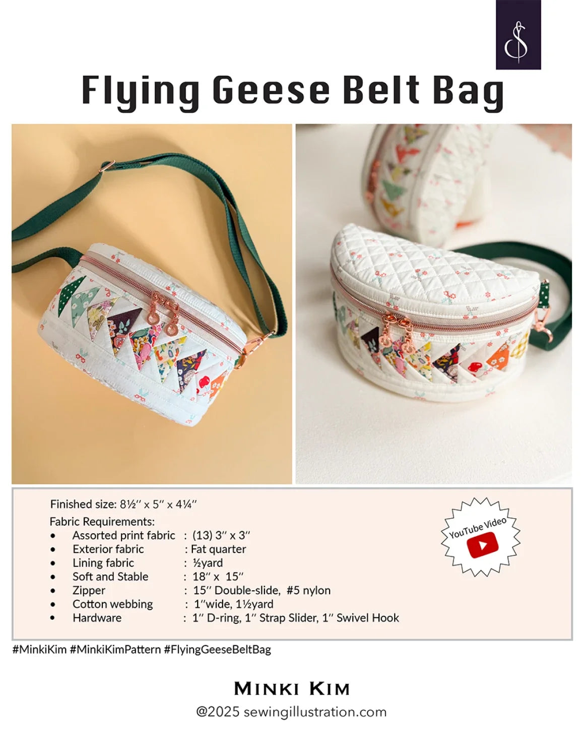 Minki Kim - Flying Geese Belt Bag Pattern