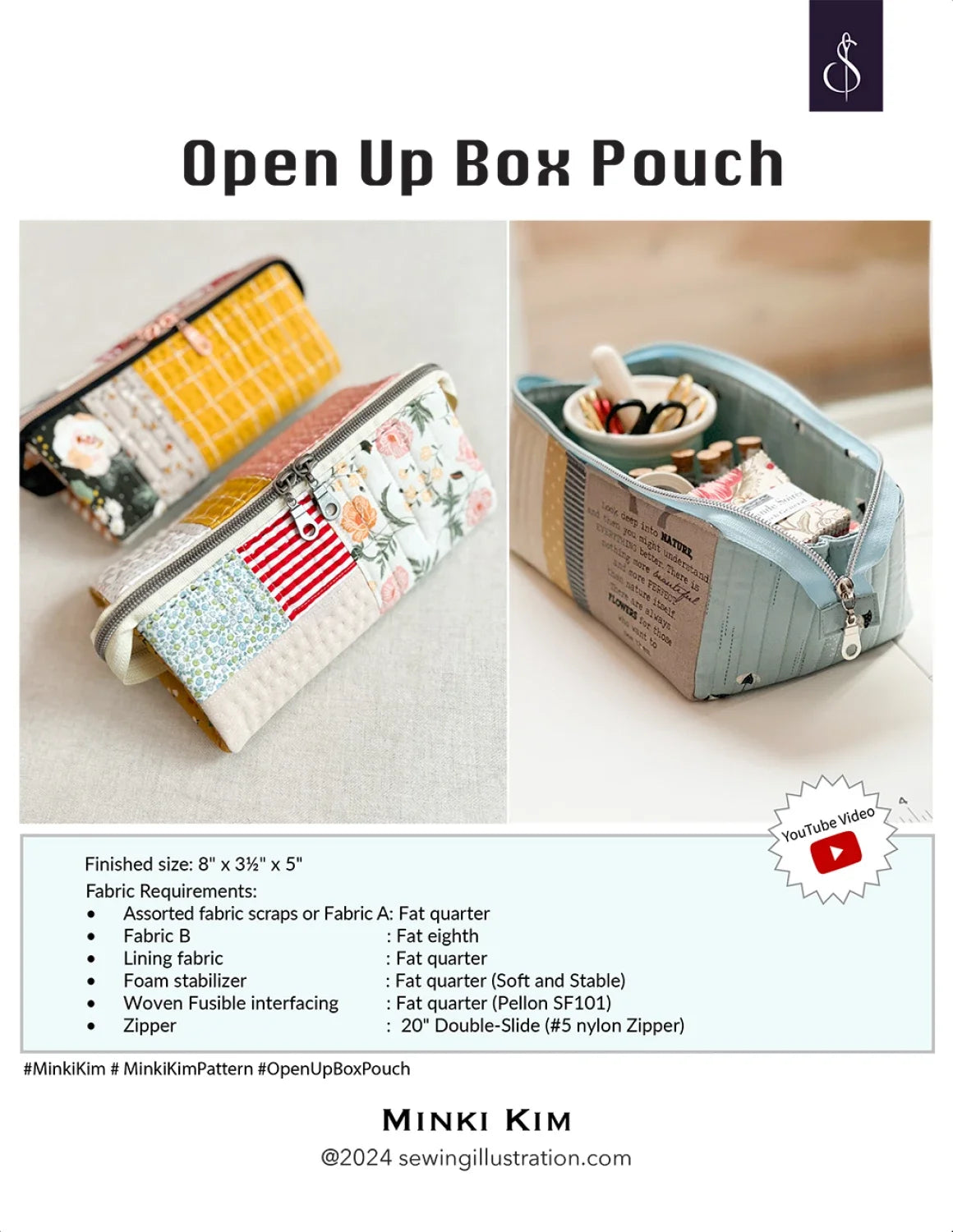 Minki Kim - Open Up Box Pouch Pattern