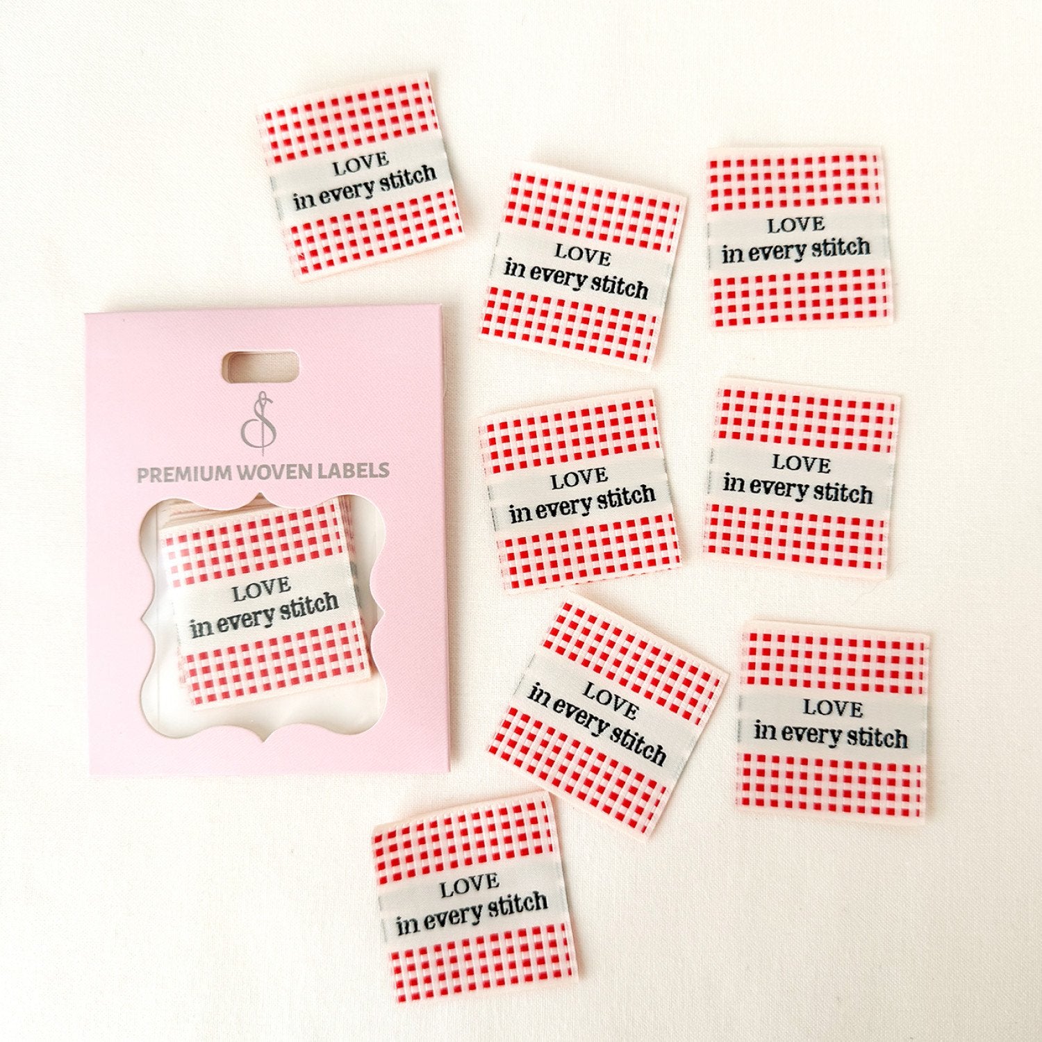 Minki Kim - Check Love Woven Labels 
