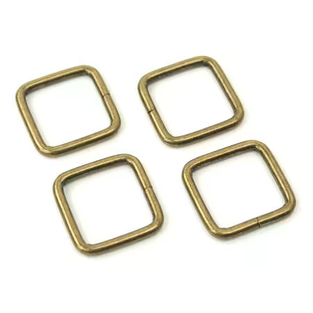 Sallie Tomato Rectangle Rings - 3/4" - Set of 4
