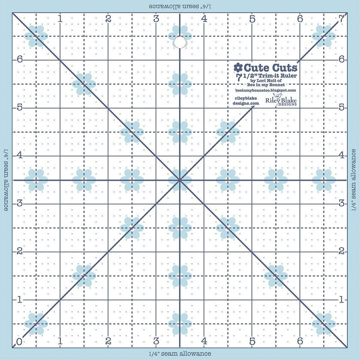 Lori Holt Trim It Ruler - 7.5" Square
