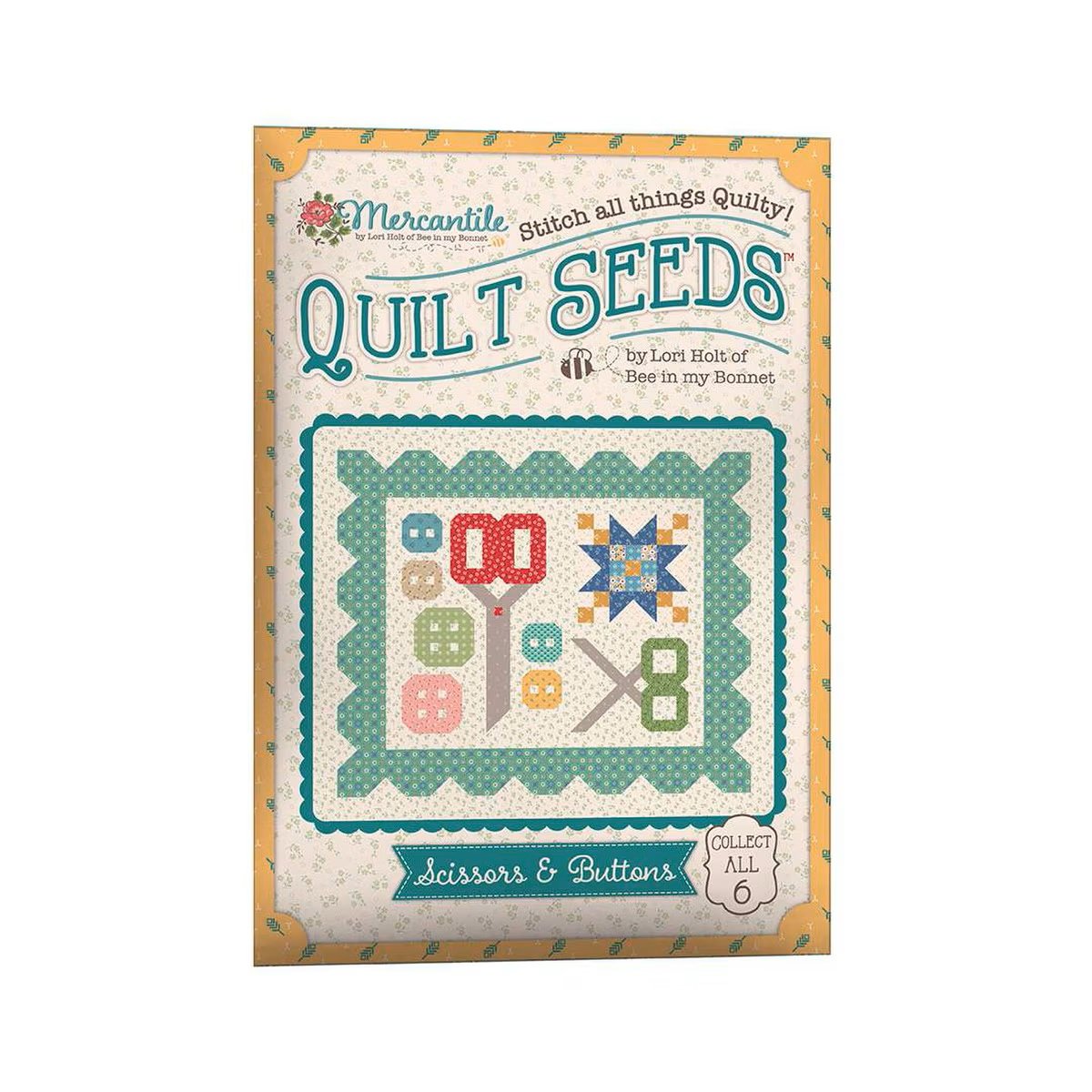 Lori Holt Mercantile Quilt Seeds Pattern - Scissors & Buttons