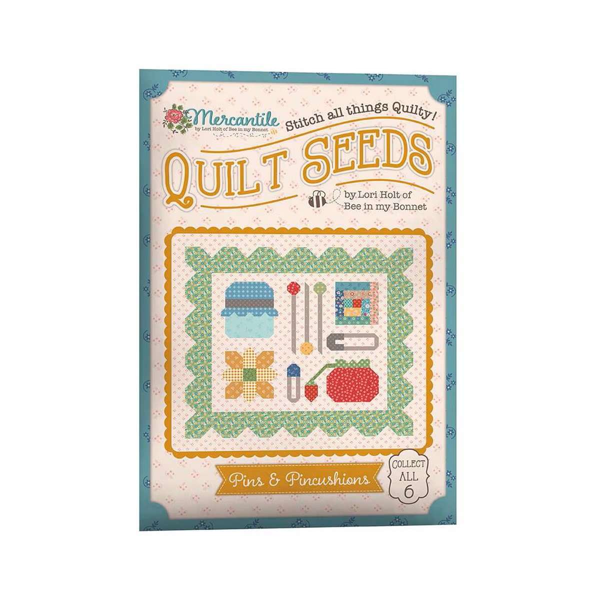 Lori Holt Mercantile Quilt Seeds Pattern - Pins & Pincushions