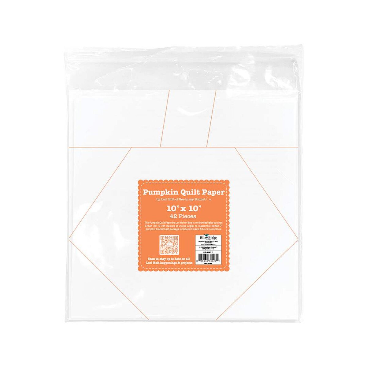 Lori Holt 10" Pumpkin Quilt Paper and Pattern