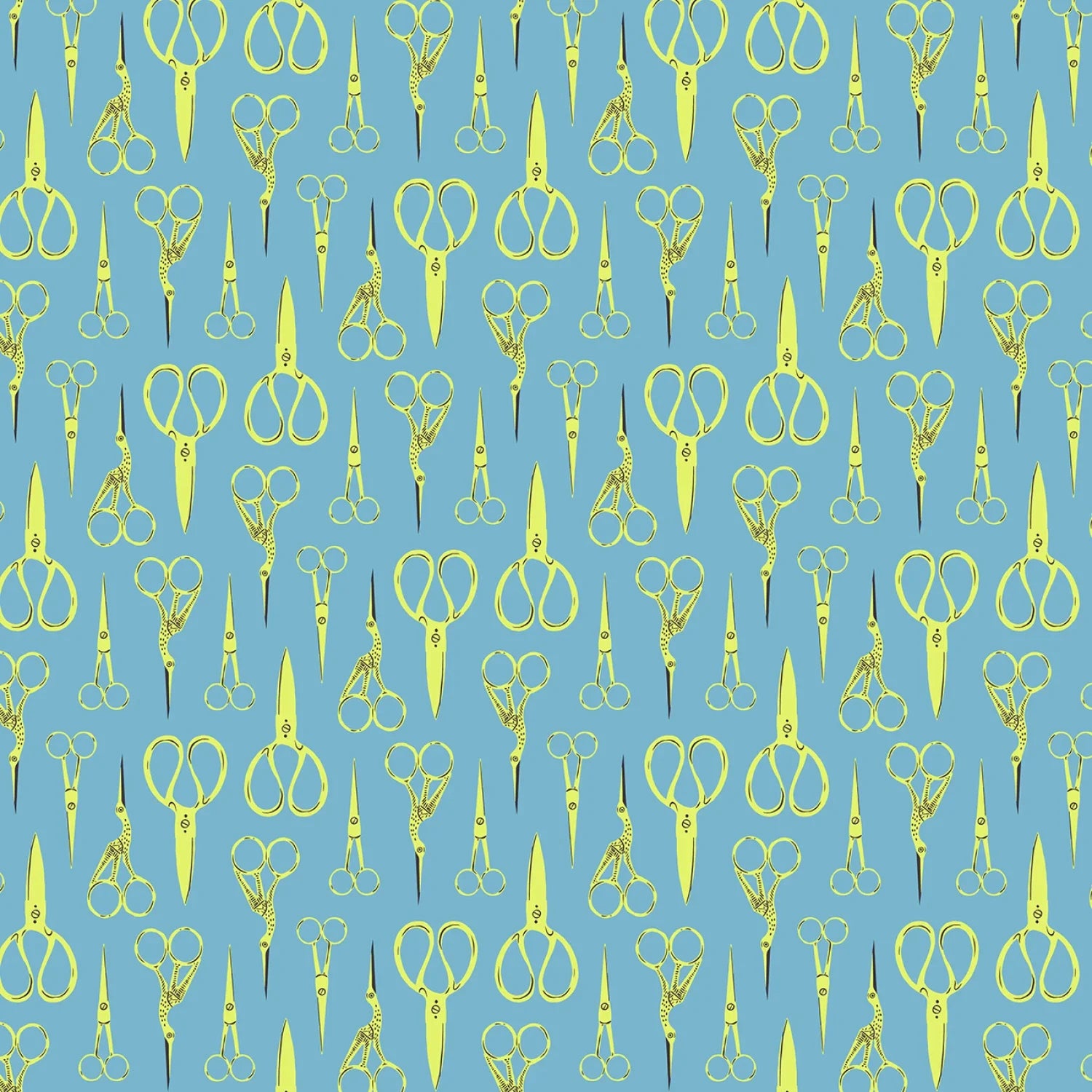 Stitch & Glow - Crane Scissors - Cyan