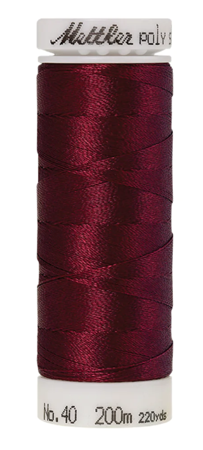 Mettler Poly Sheen Thread - 220 yds - Cranberry