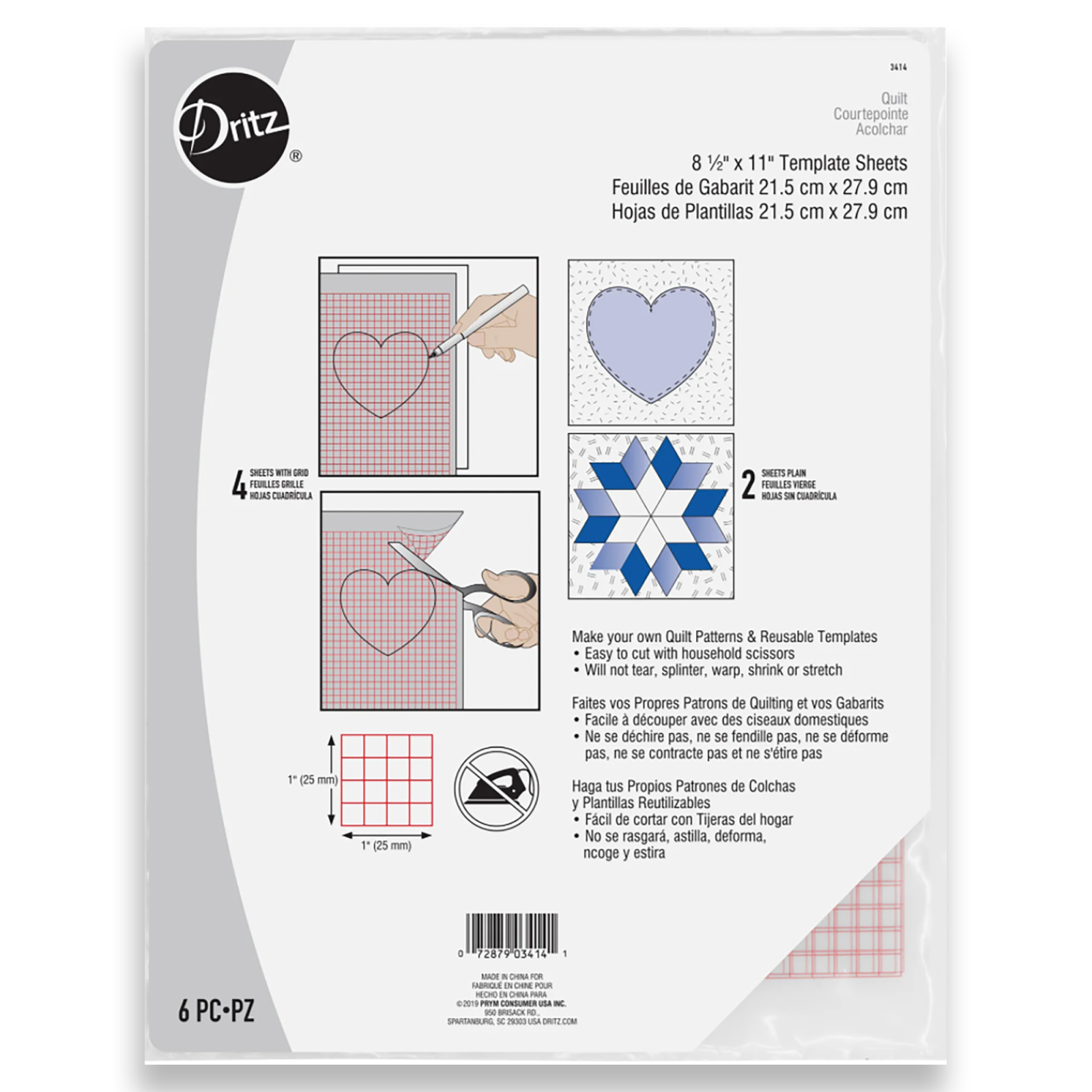 Quilt Tools Template Sheets 6c
