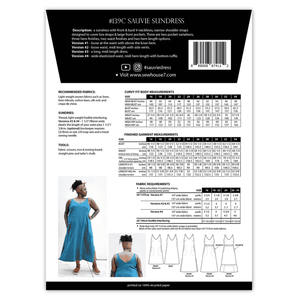 Sew House Seven - Sauvie Sundress Curvy Fit