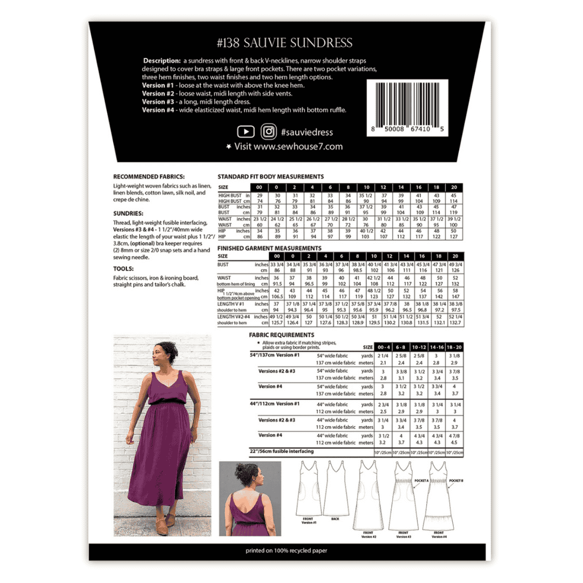Sew House Seven - Sauvie Sundress Standard Fit