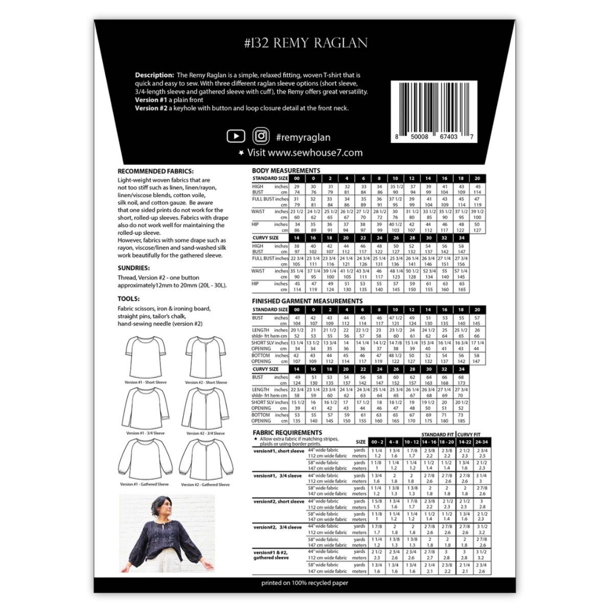 Sew House Seven - Remy Raglan