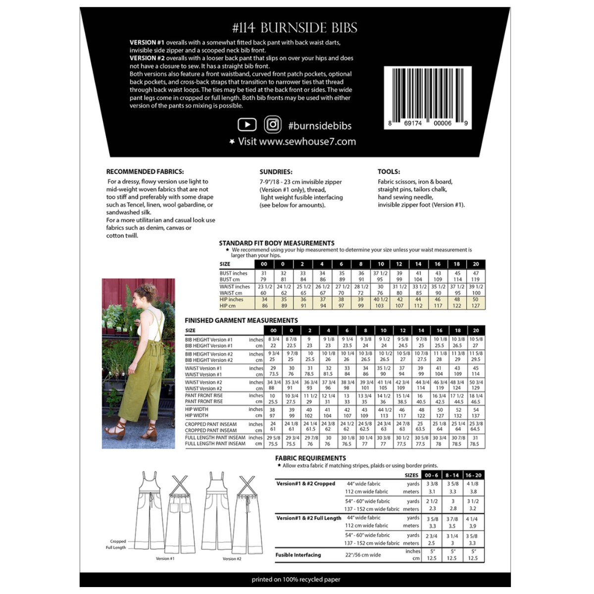 Sew House Seven - Burnside Bibs