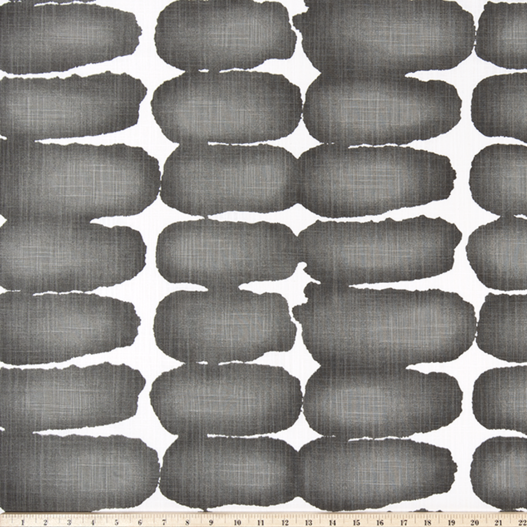 Upholstery Slub Canvas - Shibori Dot - Ink
