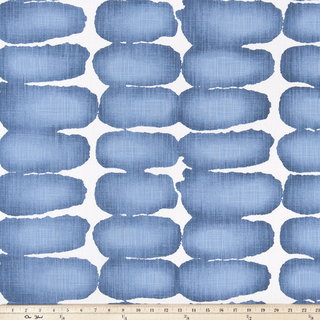 Upholstery Slub Canvas - Shibori Dot - Sky