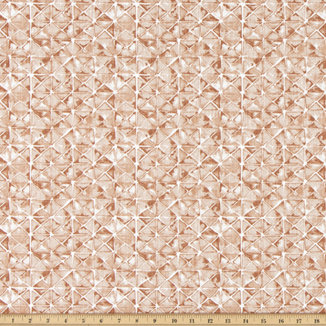 Upholstery Luxe Canvas - Shibori Triangle - Clay