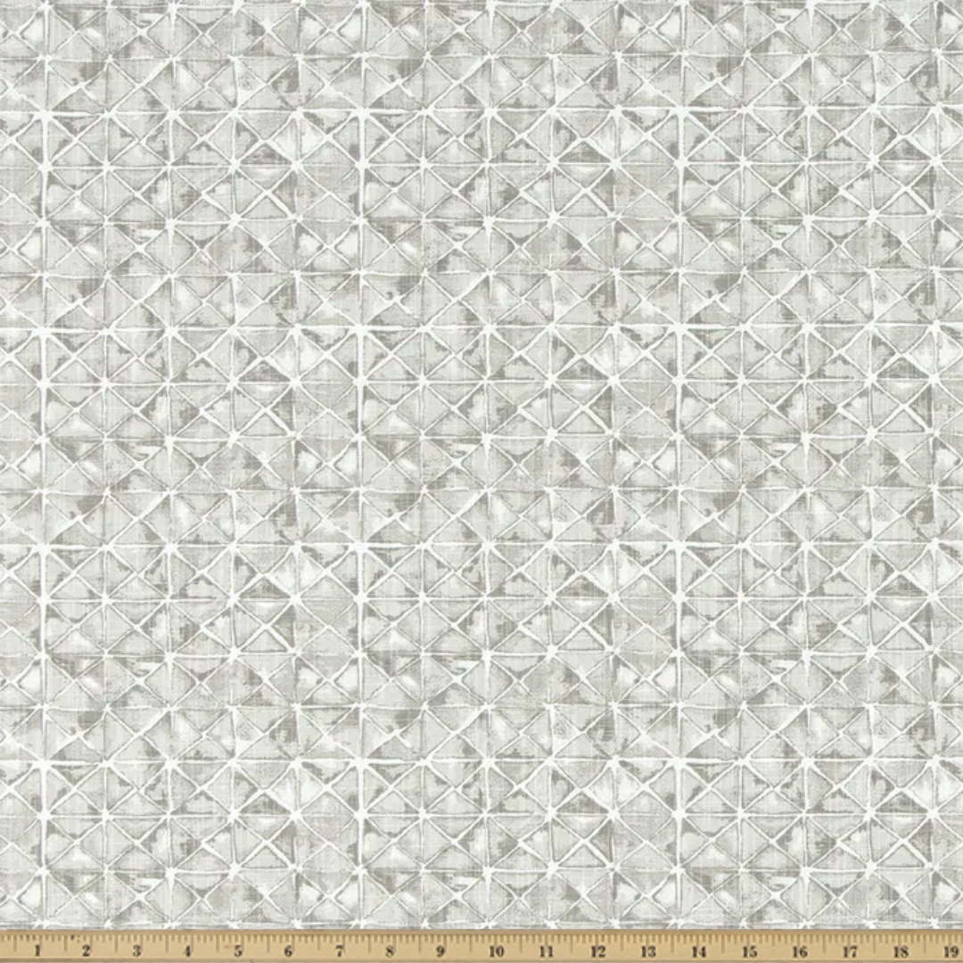 Upholstery Luxe Canvas - Shibori Triangle - Stormy