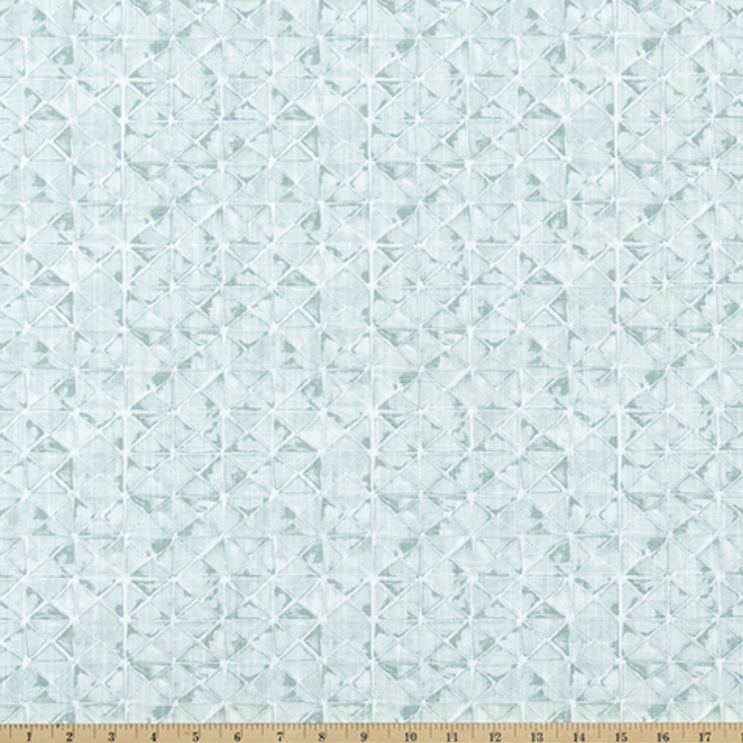 Upholstery Luxe Canvas - Shibori Triangle - Water