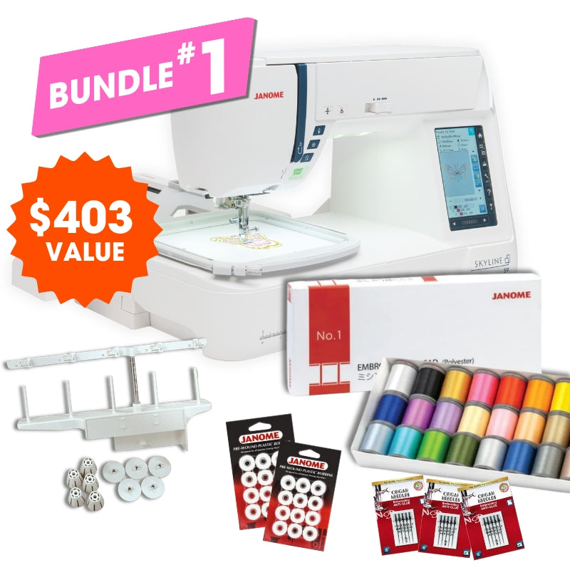 Janome Skyline S9 Sewing + Embroidery Machine - FREE SHIPPING