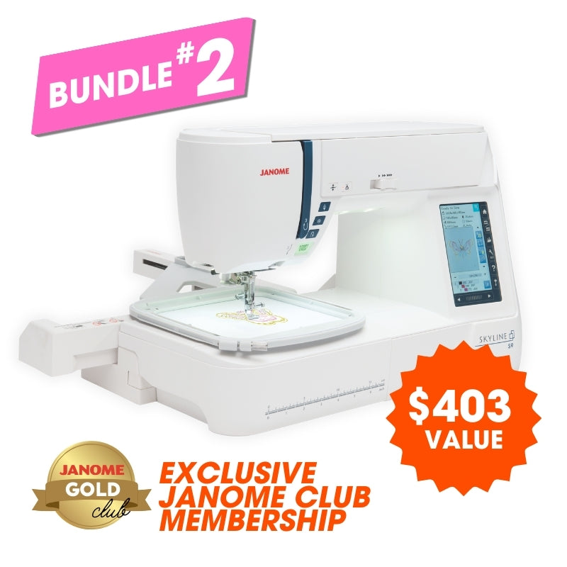 Janome Skyline S9 Sewing + Embroidery Machine - FREE SHIPPING