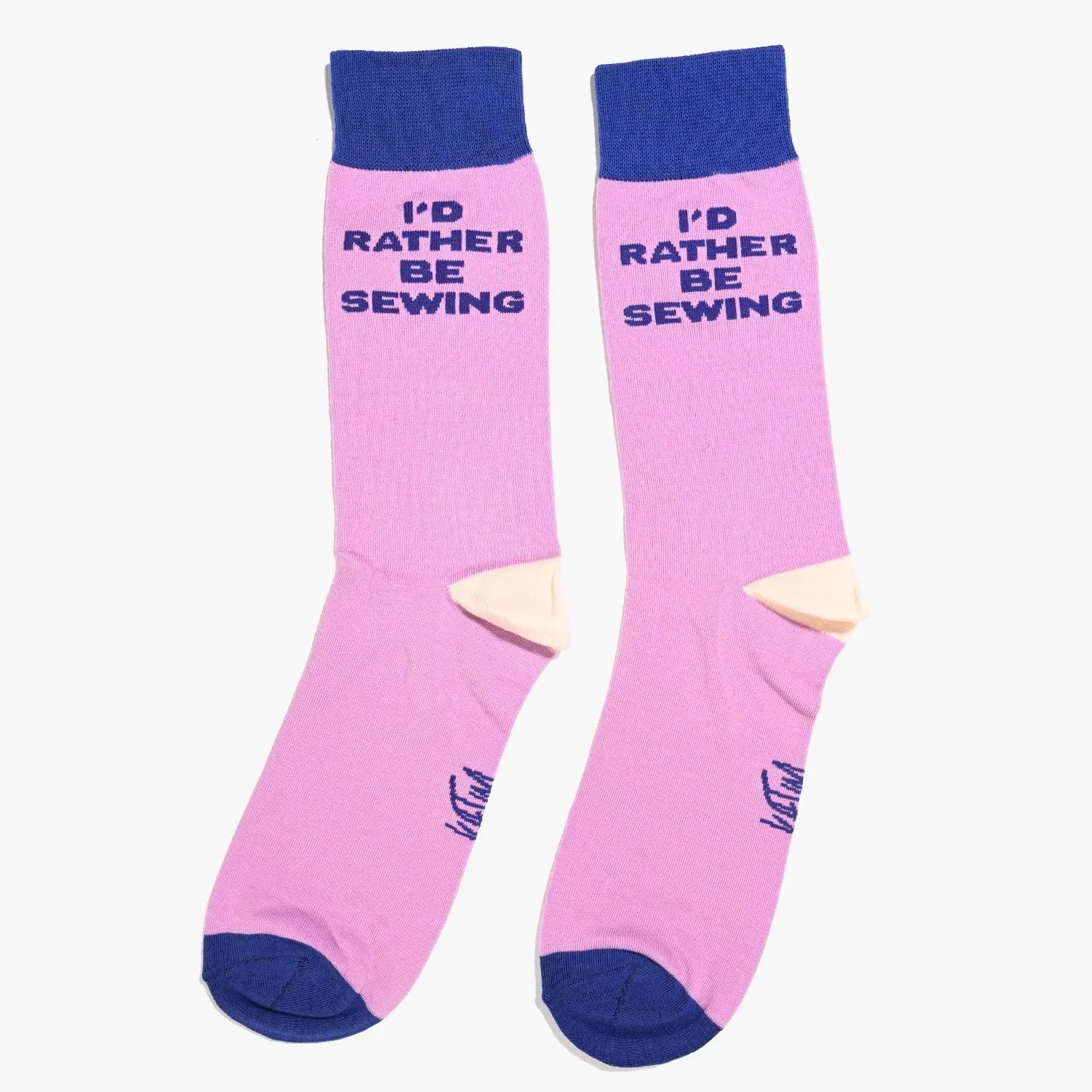 "I'd Rather be Sewing" Socks - Purple/Blue  - copy