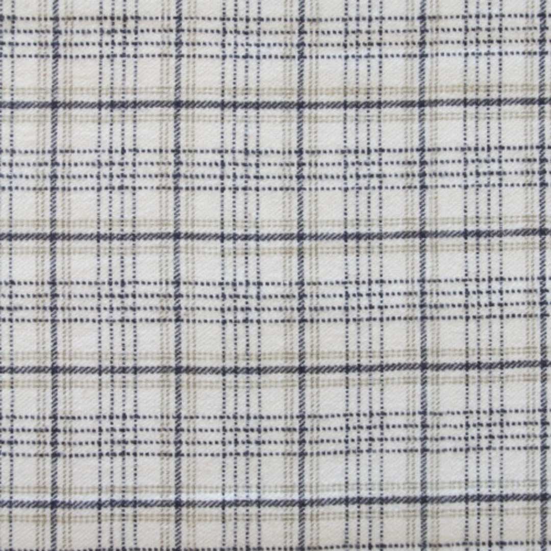 Highlands Flannel - Crosshatch Plaid - Oatmilk