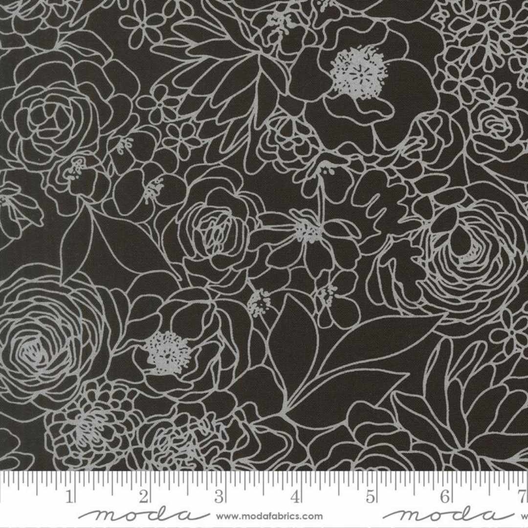 True to Hue - Hidden Facet Florals - Black and White