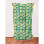 Abstract Florals Rayon - Chartruese on Green