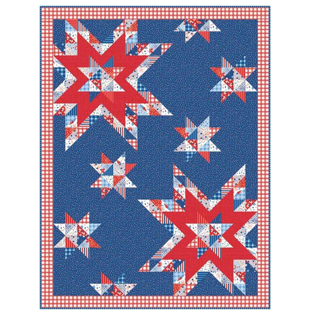Twinkly Stars Quilt Kit - Patriotic