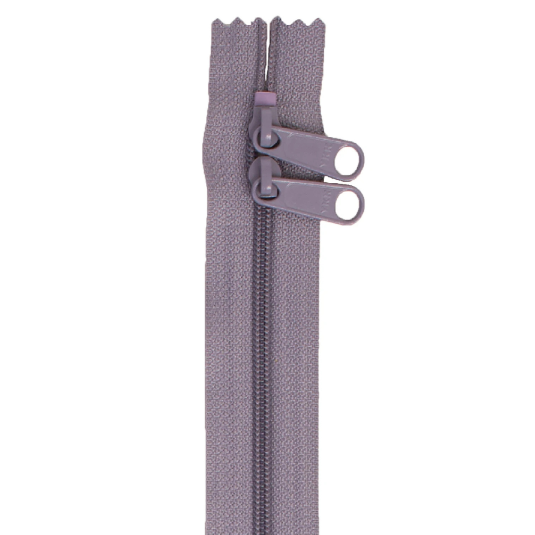 Handbag Zipper - 40" Double Slide - Gray