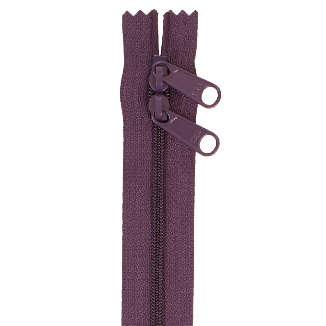 Handbag Zipper - 40" Double Slide - Eggplant