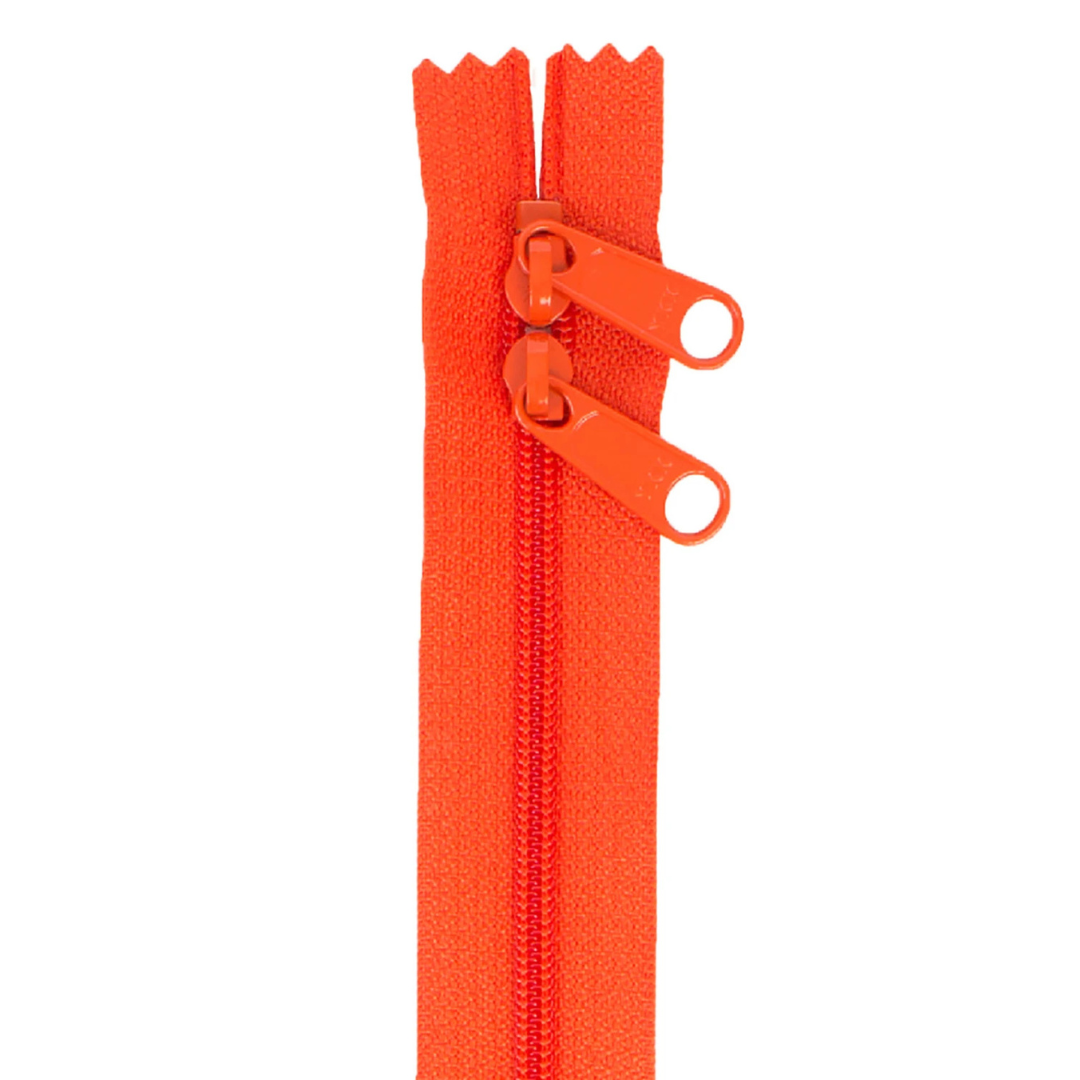 Handbag Zipper - 40" Double Slide - Tangerine