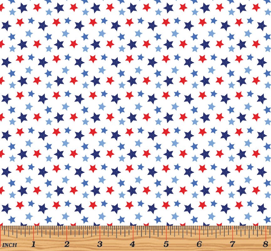 Patriotic Stars - White