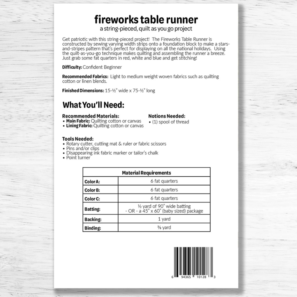 Studio M Squared - Fireworks Table Runner