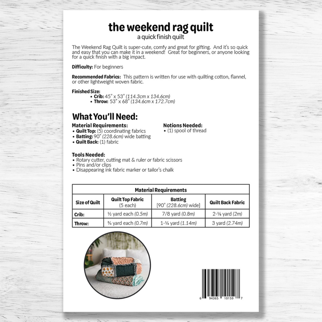Studio M Squared - The Weekend Rag Quilt