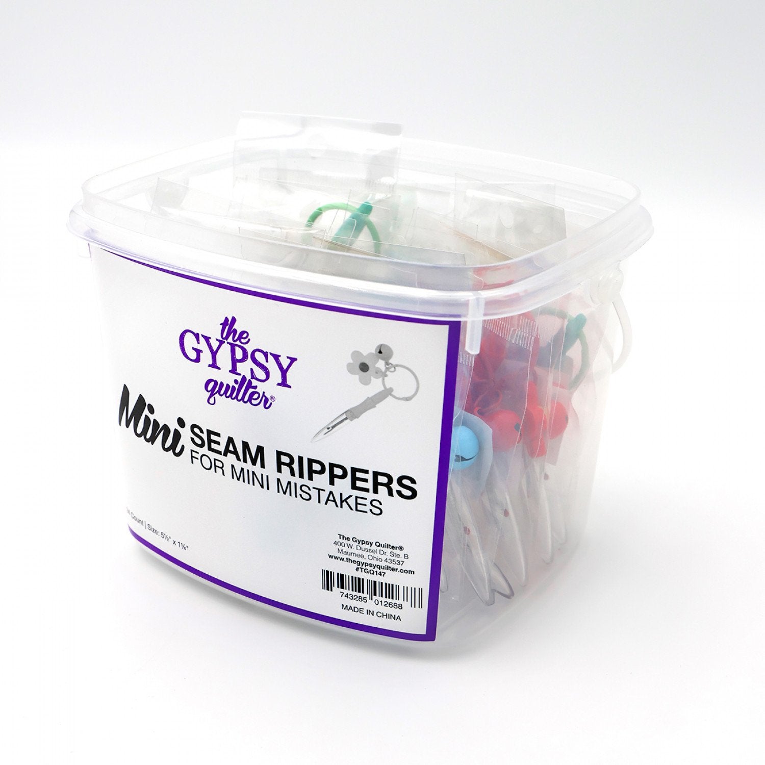 Gypsy Quilter Mini Seam Ripper Floral Keychain 