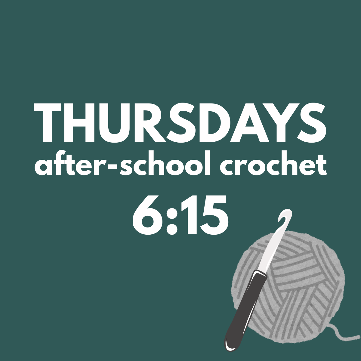 kids crochet series: crochet 101 + beyond - thursdays 6:15-7:30pm