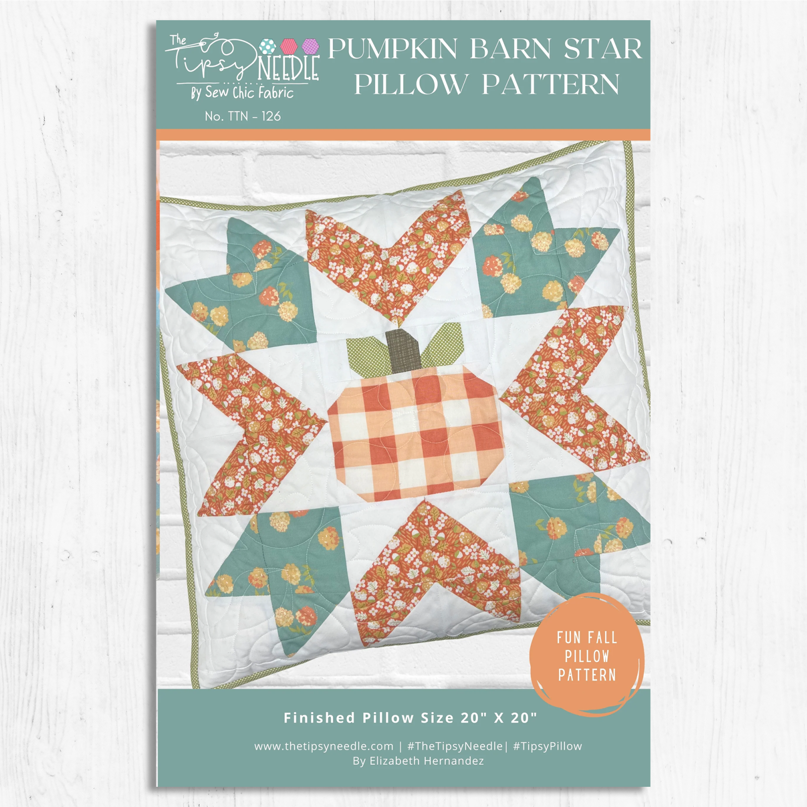 The Tipsy Needle - Pumpkin Barn Star Pillow Pattern 