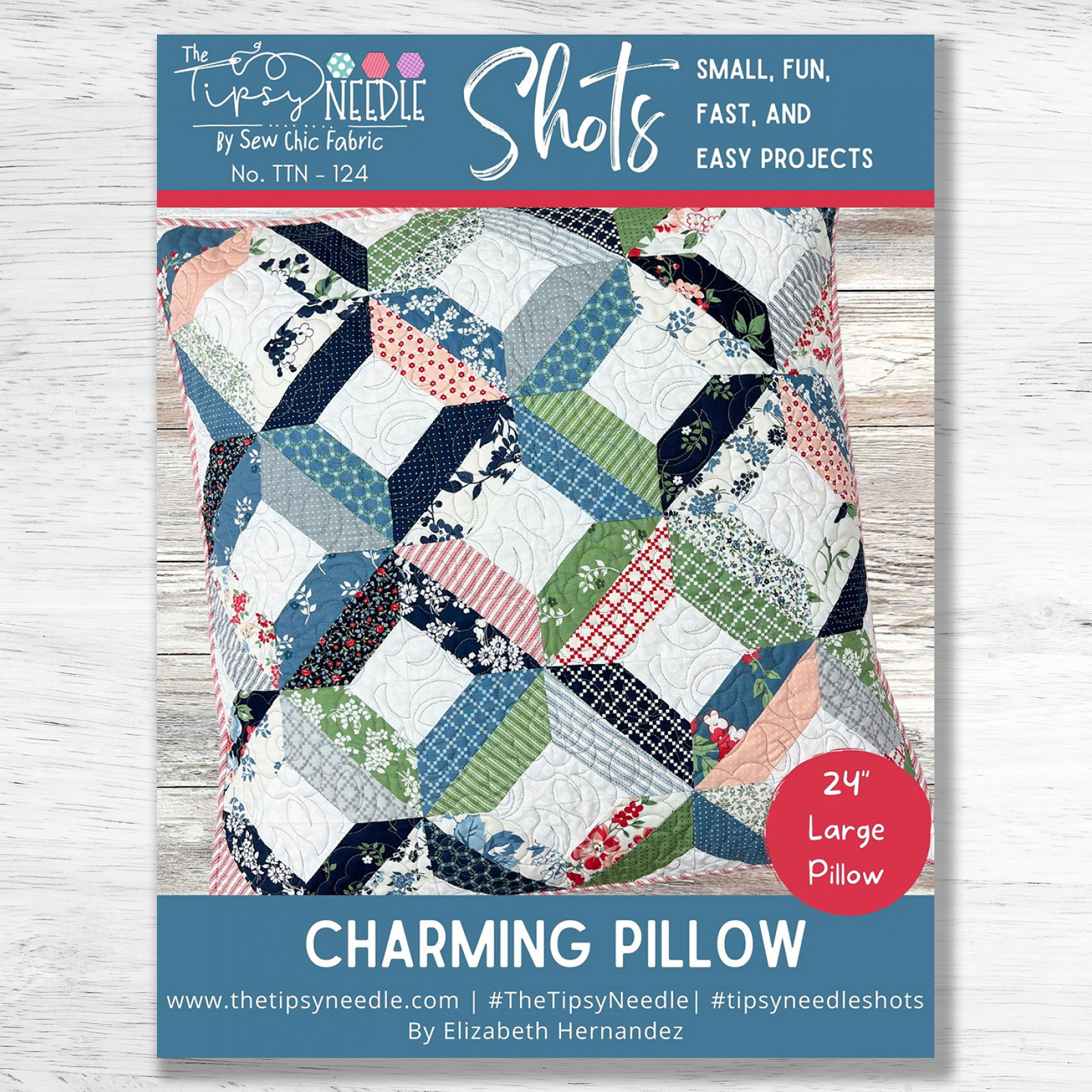 The Tipsy Needle - Shots Charming Pillow Pattern