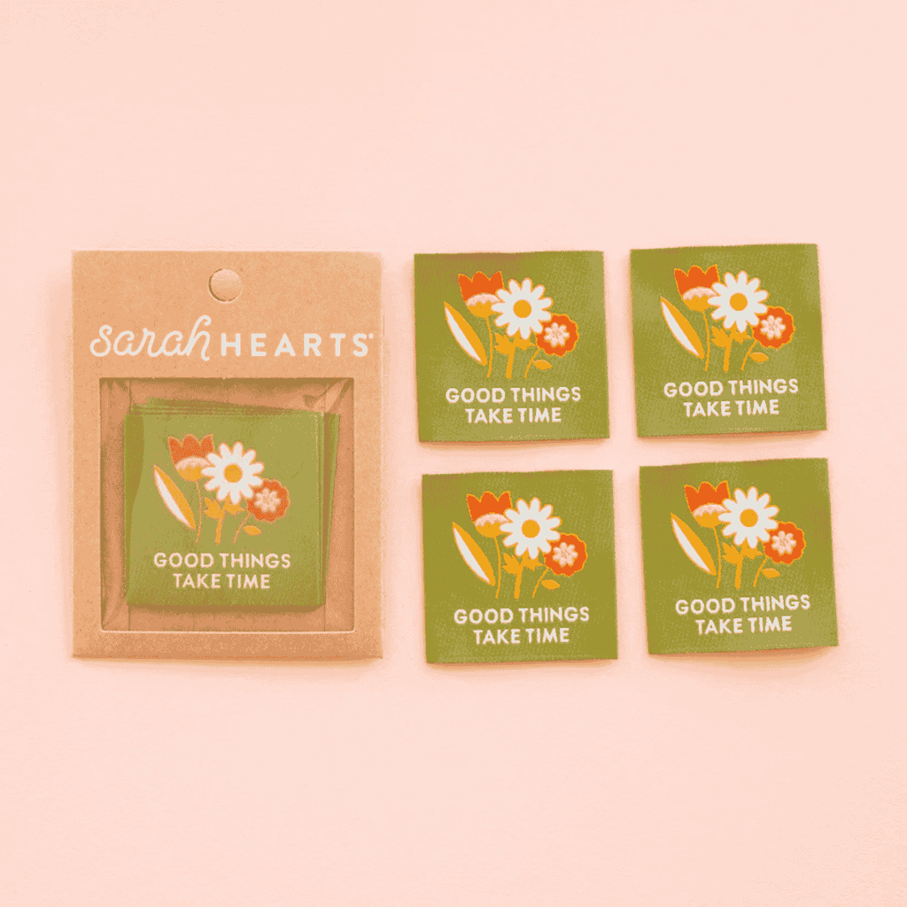 Sarah Hearts - Woven Labels - Good Things Take Time