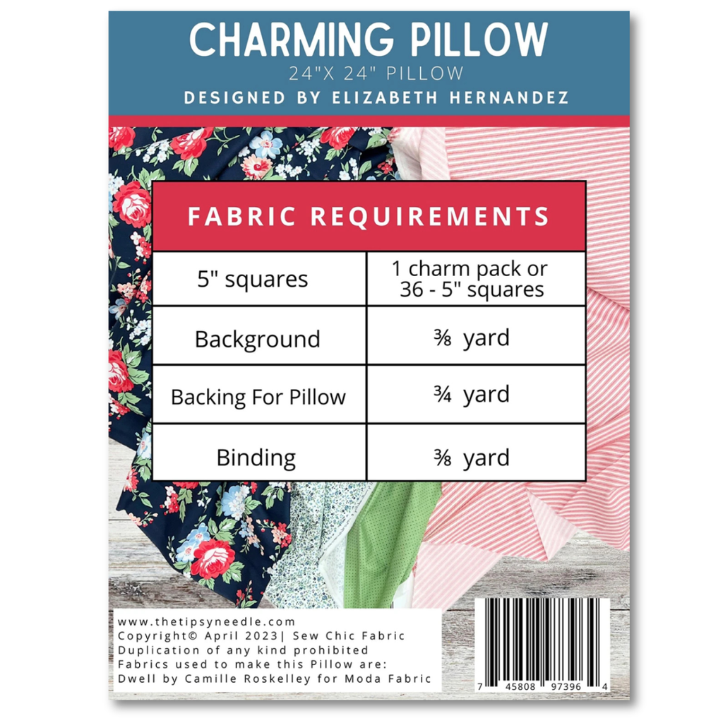 The Tipsy Needle - Shots Charming Pillow Pattern