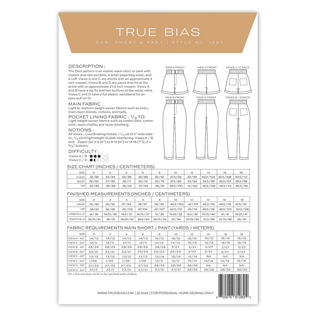 True Bias - Dani Pants/Shorts 0-18