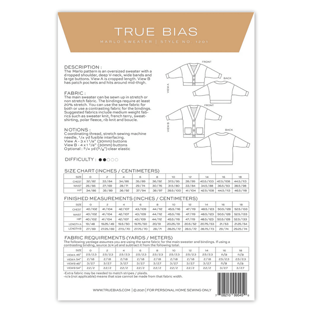 True Bias - Marlo - Sizes 0-18
